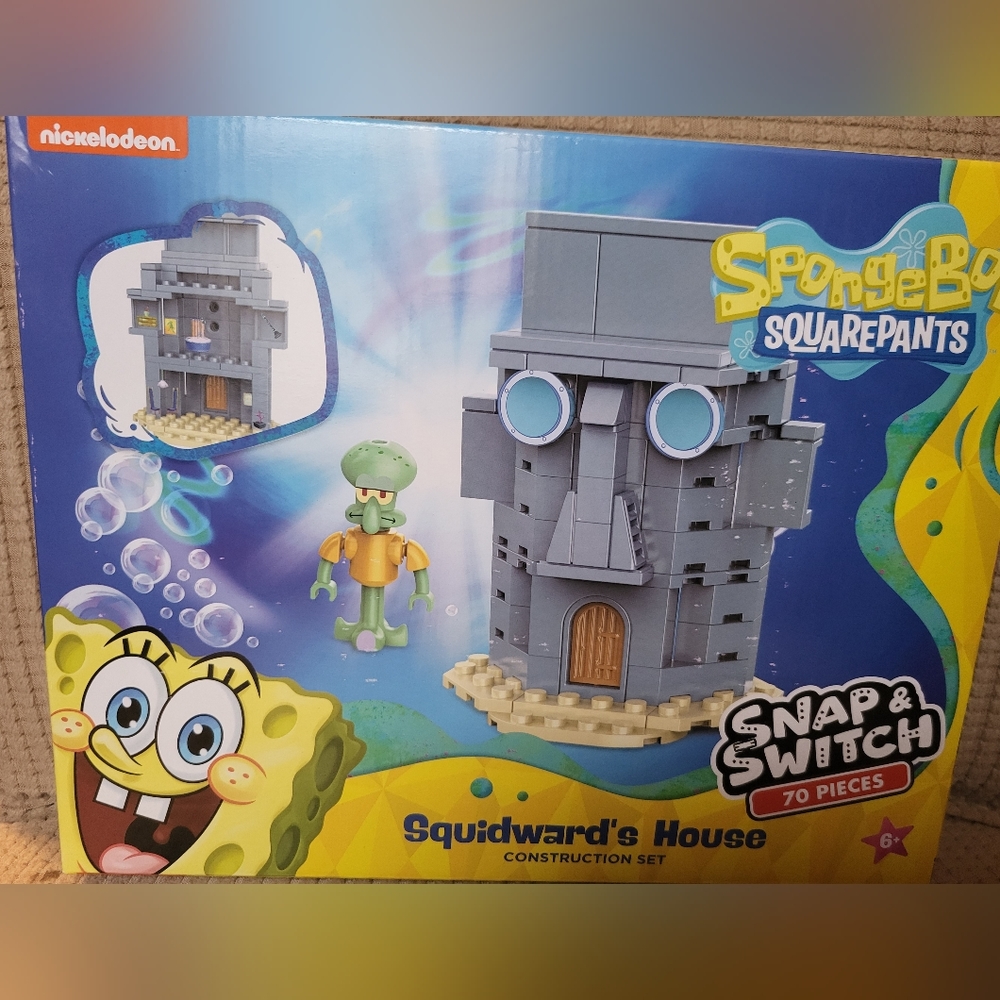 ***COMPATIBLE WITH LEGO BRAND***Spongebob Snap & Switch Squidward Set